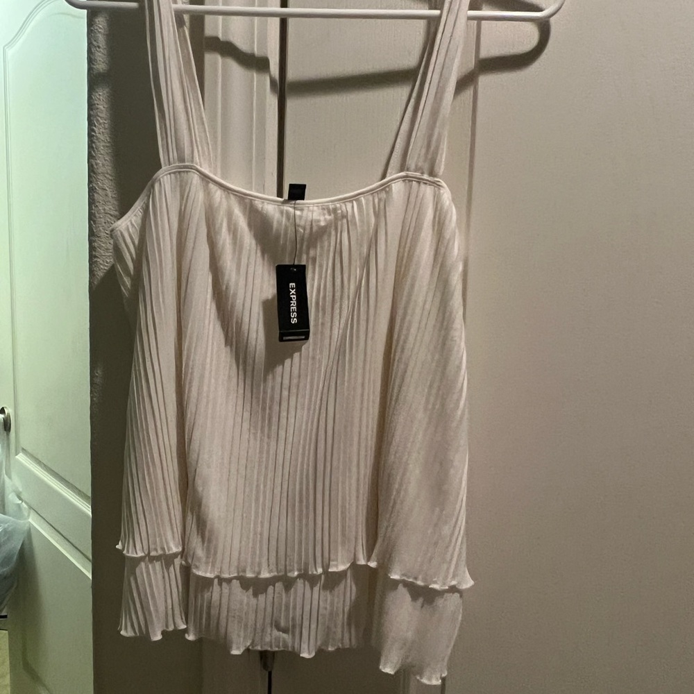 Express tiered white tank top- Brand new with tags.